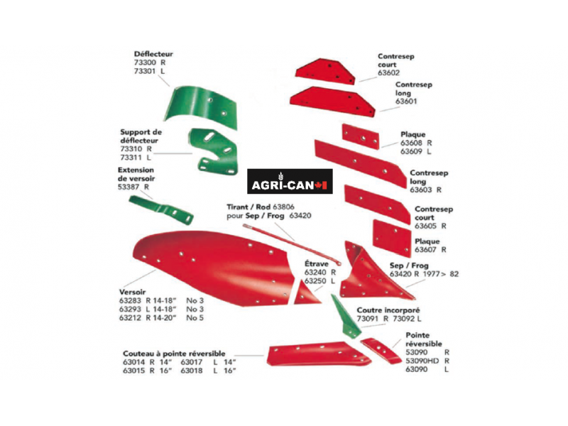 Kverneland Plow Shin - Body 1 to 5 - RH