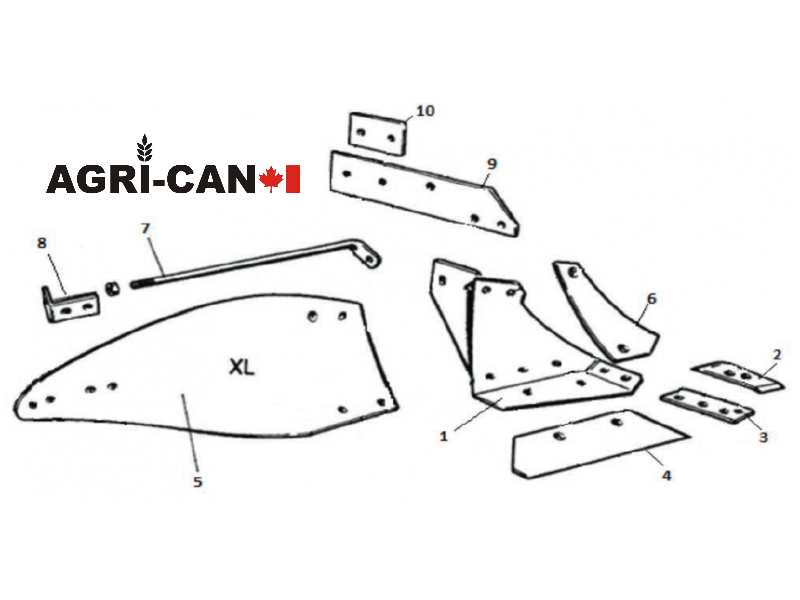 Versoir droit Kongskilde XL