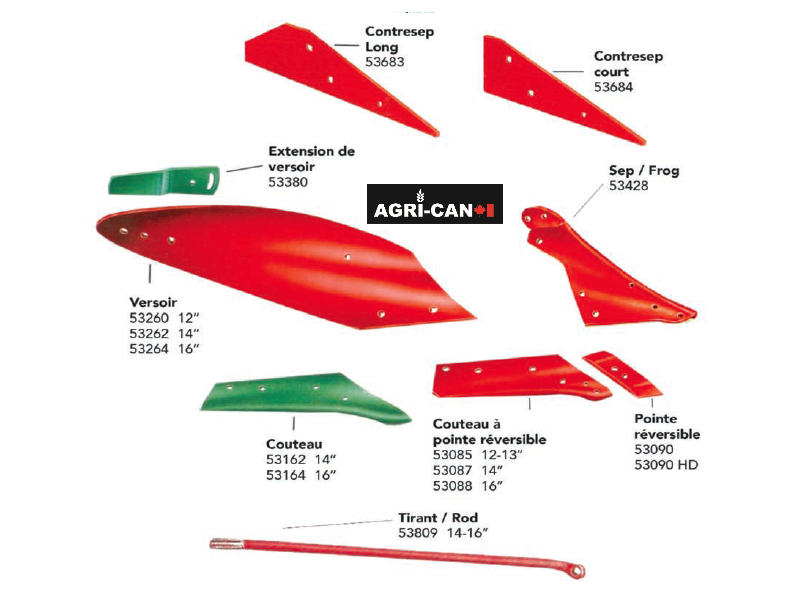 Kverneland Plow Share-RH (Base 5) 14''