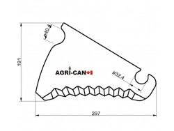 Couteau pour Hesston, Massey, New Idea, Challenger 2