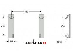 ALÖ/Quicke Type 3 Weld On Bracket Set 2