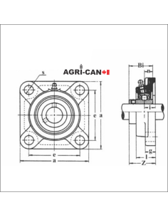 4-Bolt Flange Bearing with Excentric Locking Collar 2