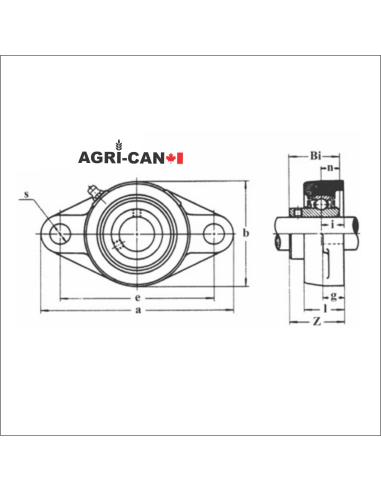 2-Bolt Flange Bearing with Set Screws - UCFL