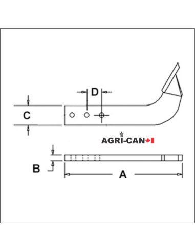 Dent de boîte niveleuse avec pointe