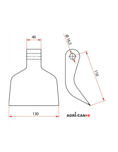 Hammer Flail for Maschio, Kuhn, and Kverneland