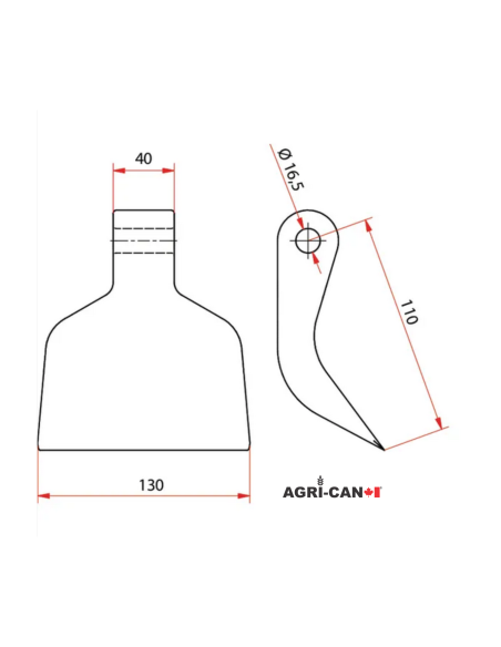 Hammer Flail for Maschio, Kuhn, and Kverneland