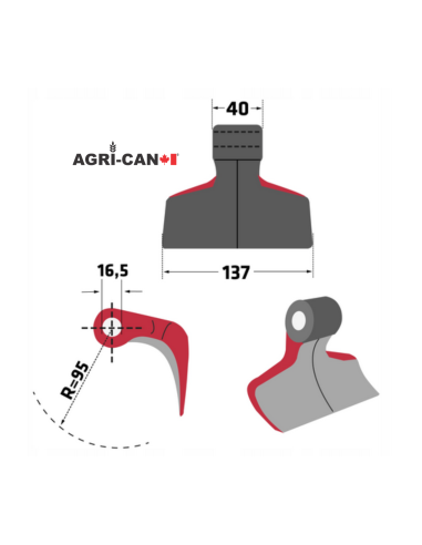 Hammer Flail for Berti and Maschio