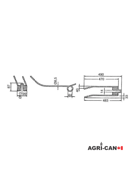 Dent de râteau Kuhn - Série GA et GM