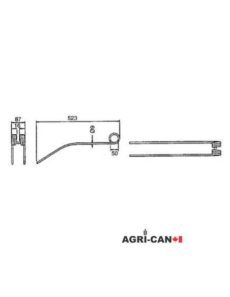 Claas Rotary Rake Tine - Series Liner, WS, Medion - 953.629.0