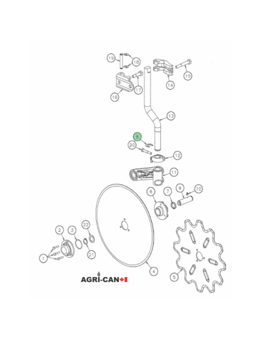 Circlip pour porte-disque de charrue Kverneland