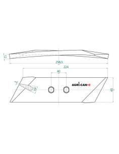 5 Pointes réversible Kverneland (droite) 2