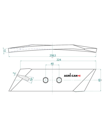 5 pack - Kverneland Reversible Point - RH