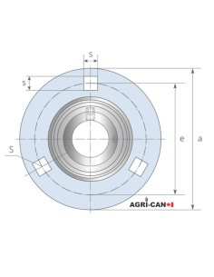 PF202 - Flangettes 3 trous pour roulement à palier 2