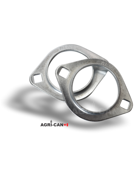 PFL206 - Flangettes 2 trous pour roulement à palier