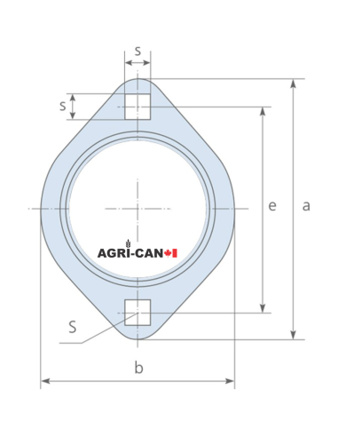 PFL206 - Flangettes 2 trous pour roulement à...
