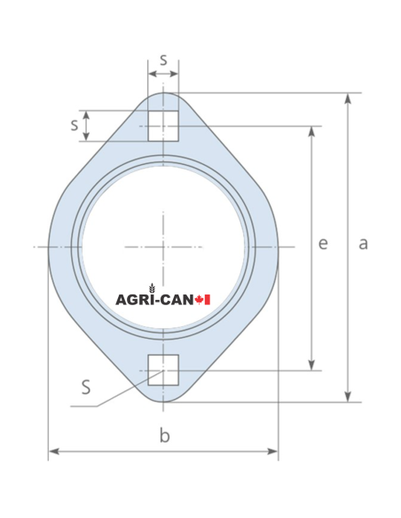 PFL206 - Flangettes 2 trous pour roulement à palier