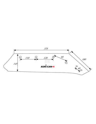 Kverneland Plough Share 16'' - RH