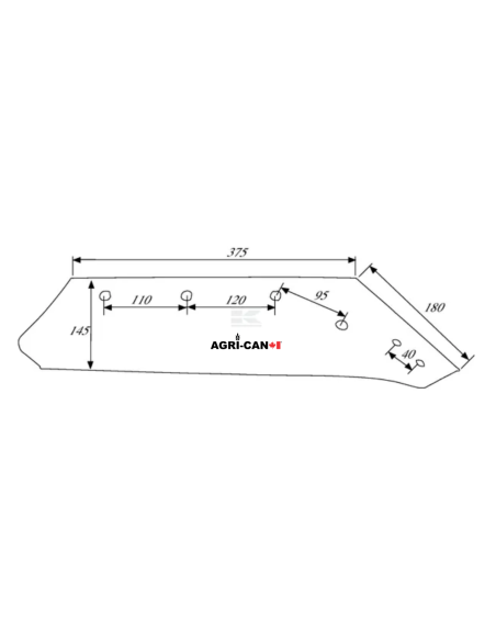 Soc pour Kverneland 16'' - Droit