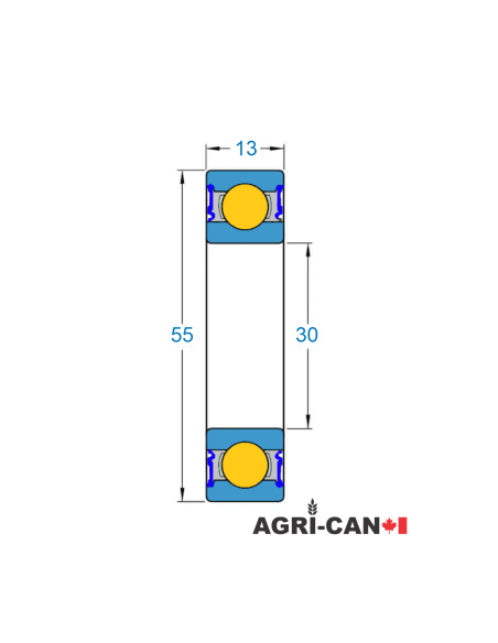 6006-2RK-C3 - Roulement à billes pour basse température / Motoneige