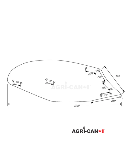 Versoir droit pour Kverneland 14'' à 20'' - No.9