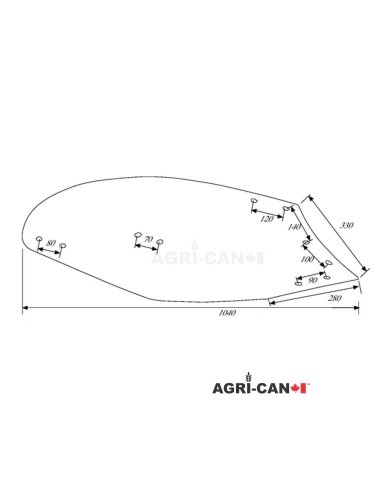 Versoir gauche pour charrue Kverneland 14'' à 20''