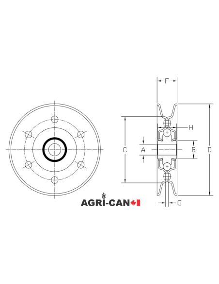 Aetna V-Belt Idler - A, B and C Section