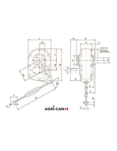 SMR Shaft Mount Gear Speed Reducer 25:1 - Size 4