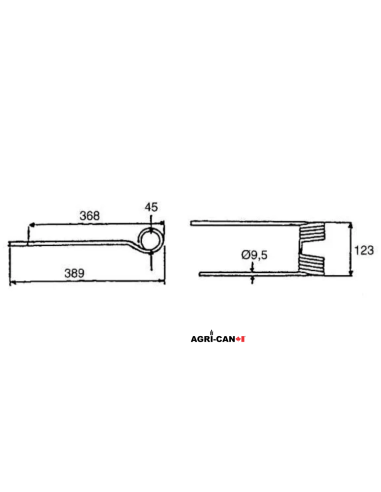 Tine for Krone Tedder - Series KW and KWT (CW)