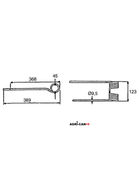 Tine for Krone Tedder - Series KW and KWT (CW)