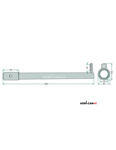 Tine Holder for Kuhn Rake - GA Series
