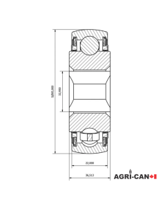 Roulement à alésage carré - 1 1/4'' 2