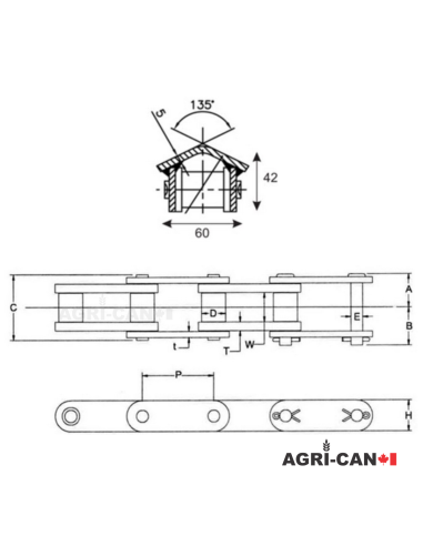 81X Rooftop Premium Conveyor Chain - 10ft