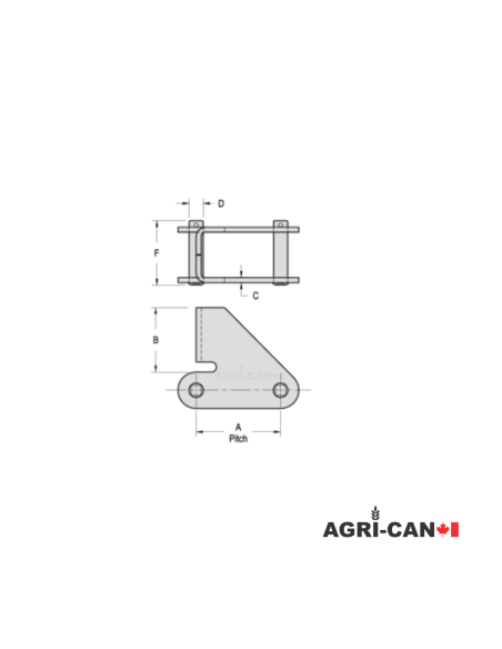 81X Rooftop Pusher Lug Premium Conveyor Chain - 10ft Assembly