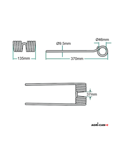 Tedder Tine for Claas Volto and Bautz