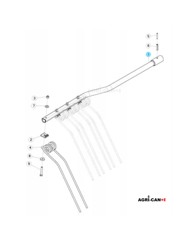 57917900 - Tine holder arm for Kuhn GA rotary rakes