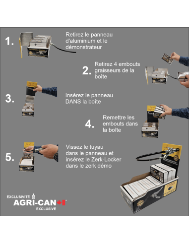 12 Zerk-Locker® grease couplers and Countertop...