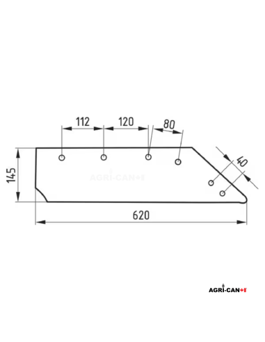 Soc de charrue Kverneland 16'' - Gauche