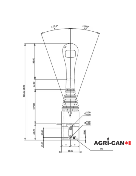 Universal joystick for tractor - Stoll 1433390