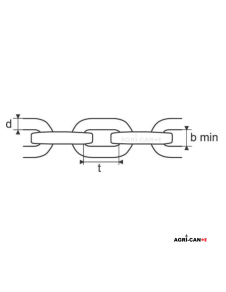 Choker Square Links Chain Assembly – 5/16’’ (8mm)