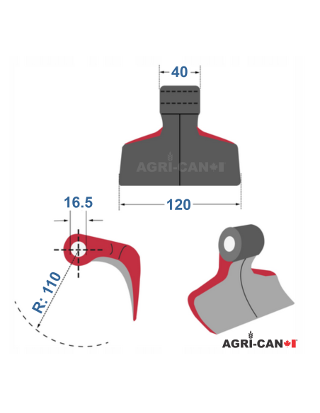 Hammer Flail for Kuhn, Maschio, Kverneland, Maletti, SEPPI - Heavy-Duty