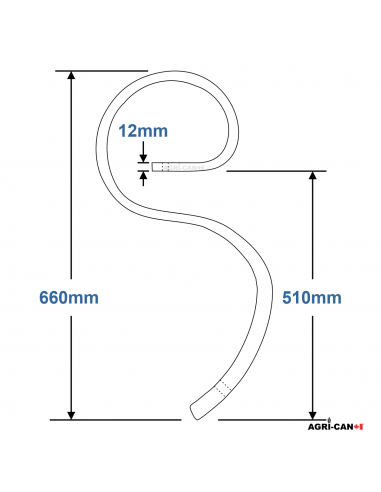 S Tine for Cultivator 45x12x660