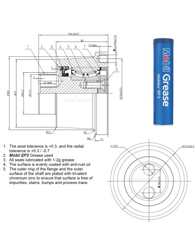 Roulement complet pour disque de herse Horsch