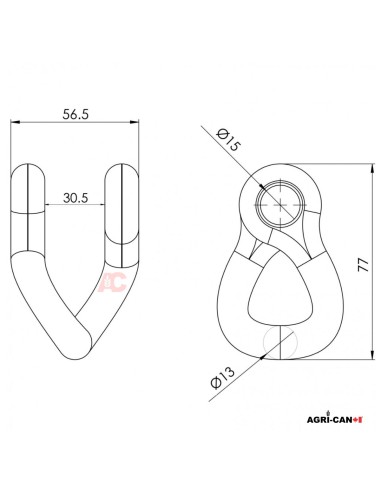 Twisted Shackle for Flail – Kuhn, Nobili