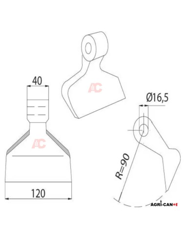 Hammer Flail for Orsi, McConnel, Agricom,...