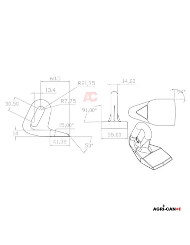 Marteau OEM Alamo pour Bomford, Twose et McConnel