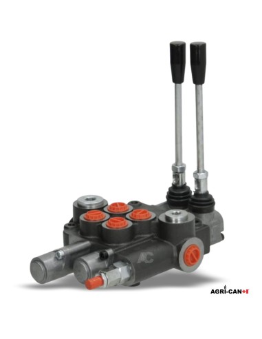 Valve hydraulique monobloc à 2 sections – 80...