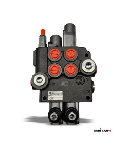 Valve hydraulique monobloc à 2 sections et...