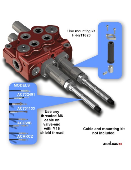 OEM Walvoil 2-Section Hydraulic Control Valve with Float Position – 45 L/min – SD52003