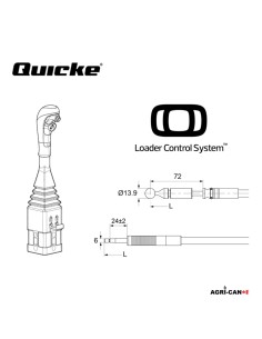 Câble de commande LCS pour Quicke/ALÖ - 2600 mm (102") 2