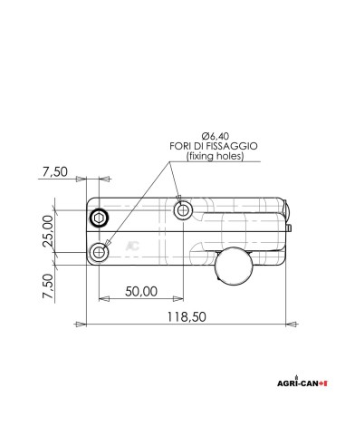 Levier simple de commande hydraulique